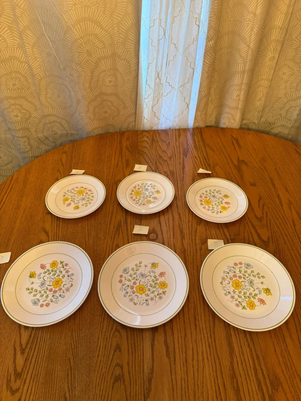 Vintage Corelle 3 Dinner Plates and 3 dessert plates Set - spring meadow - Picture 1 of 17